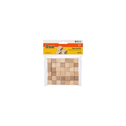 BRONS AHŞAP KÜP BLOK NATUREL BR-918