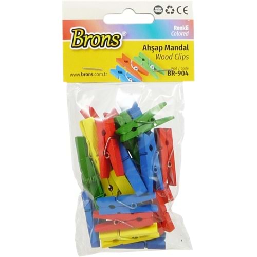 BRONS AHŞAP MANDAL RENKLİ KÜÇÜK BR-904