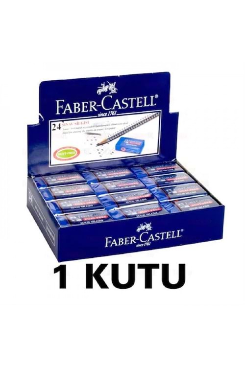 FABER-CASTELL SINAV SİLGİSİ MAVİ 24 LÜ