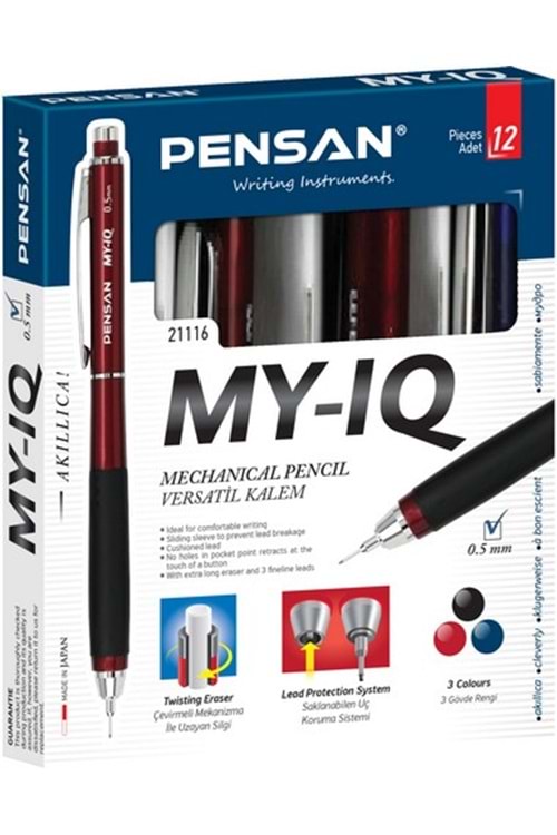 PENSAN VERSATİL KALEM 0.7 MM.MY-IQ 12 Lİ PK.