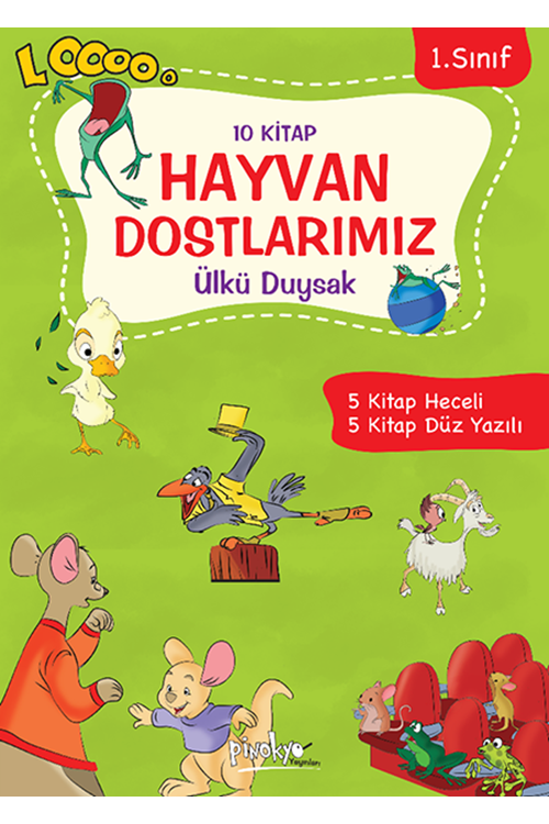 PİNOKYO 1.SINIF Hayvan Dostlarımız (5 KİT.Heceli 5 KİT DÜZ)-10 KİTAP