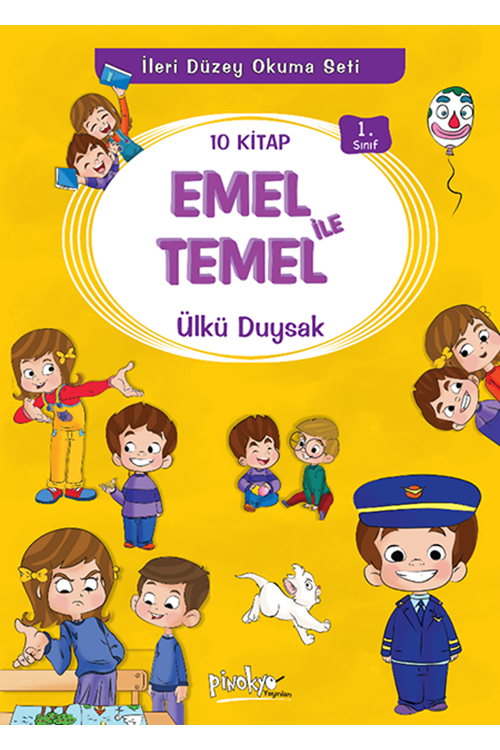 PİNOKYO 1.SINIF Emel ile Temel (İleri Düzey- Düz)-10 KİTAP