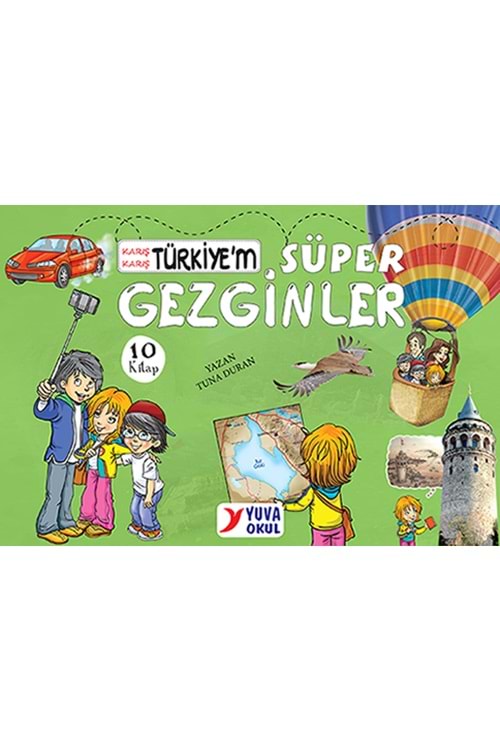 YUVA SÜPER GEZGİNLER KARIŞ KARIŞ TÜRKİYE 10 LU SET+SORU KİTAPÇIĞI