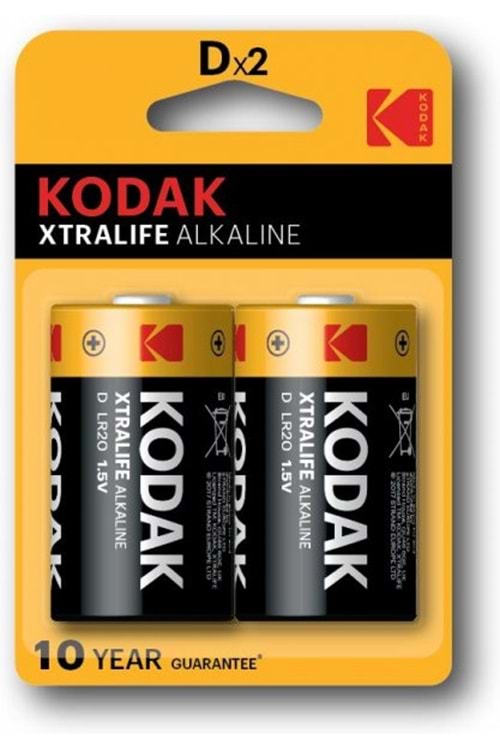 KODAK ALKALİN BÜYÜK PİL 2 Lİ EXTRALİFE
