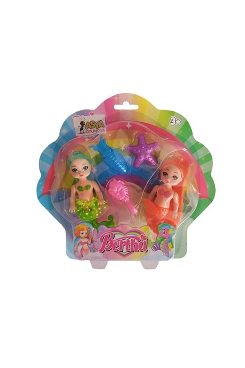 ASYA BERTHA İKİLİ DENİZ KIZI KARTELA-6018
