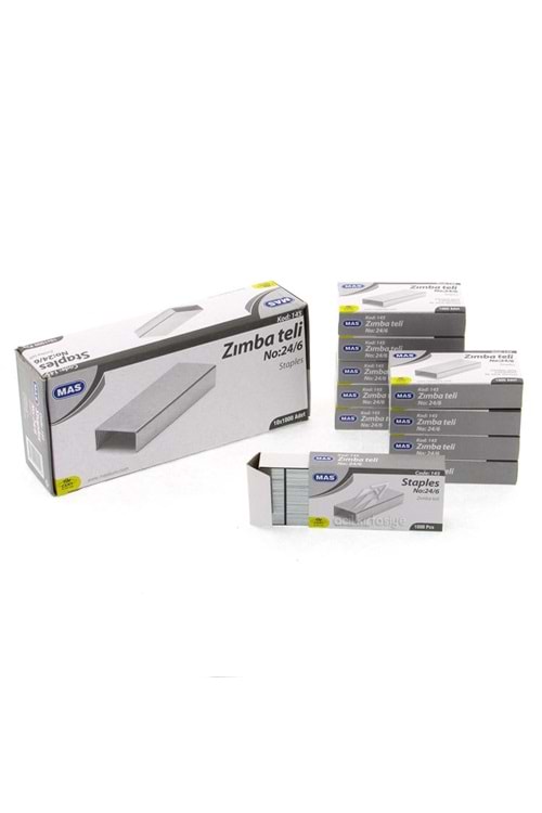 MAS ZIMBA TELİ NO 24/6 MM.10 LU PK.KOD:145