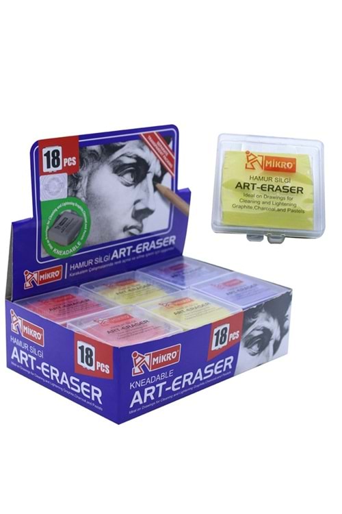MİKRO HAMUR SİLGİ RENKLİ 18 Lİ PAKET HS-20