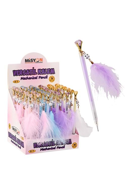 MİSYON VERSATİL KALEM 0.7 MM.TAŞLI TÜYLÜ