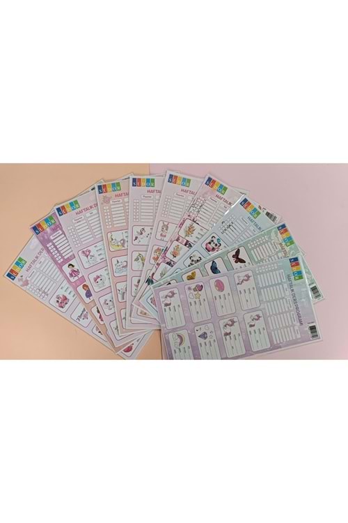 SÜDOR OKUL ETİKETİ 3 LÜ PAKET KIZ OE01