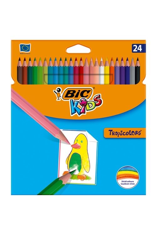 BİC KURU BOYA KALEMİ 24 RENK TAM BOY TROPİCOLORS