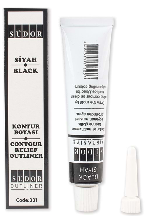SÜDOR SİYAH KONTUR BOYASI 25 ML.TÜP