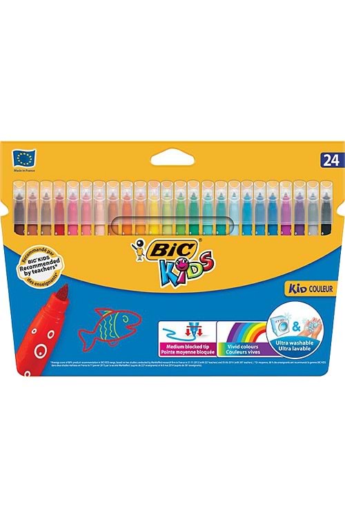 BİC KEÇELİ KALEM 24 RENK YIKANABİLİR KİD COULEUR