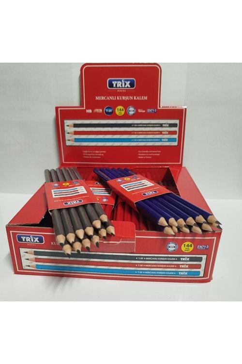 TRİX MERCANLI KURŞUN KALEM 12 ADET