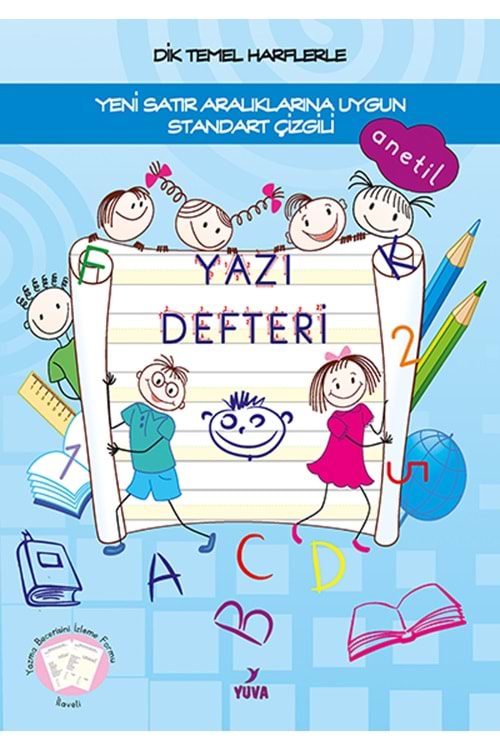 YUVA GÜZEL YAZI DEFTERİ A4 YENİ MÜFREDAT STANDART ÇİZGİLİ