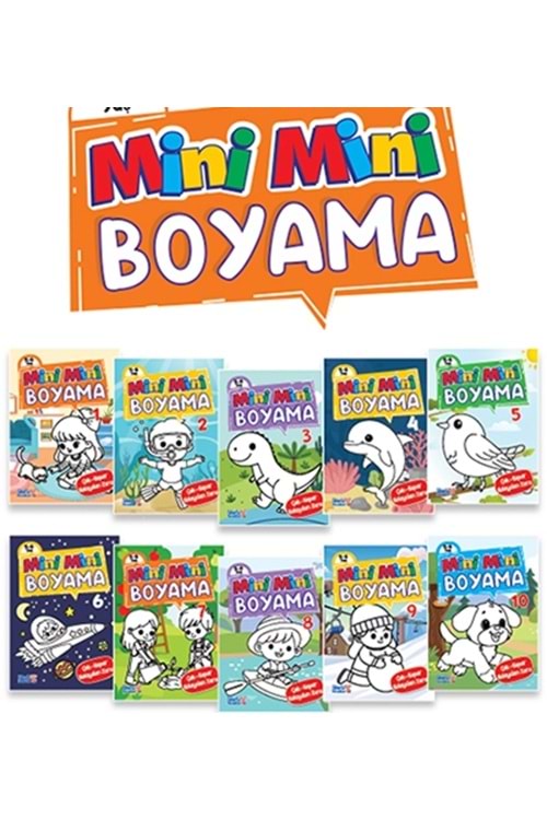 SİHİRLİ PARMAKLAR MİNİ MİNİ İNCE BOYAMA 10 ÇEŞİT 16 SAYFA