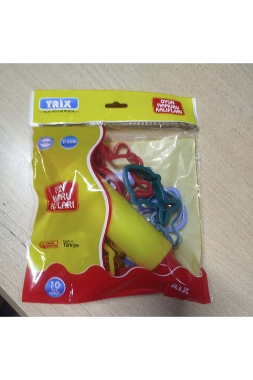 TRİX OYUN HAMURU KALIPLARI MERDANELİ 10 LU PAKET