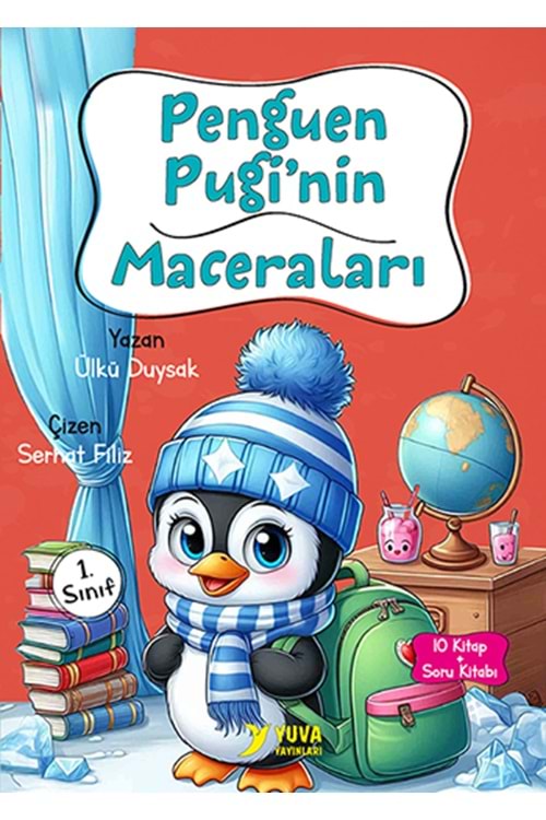 YUVA 1.SINIF PENGUEN PUGİNİN MACERALARI 1.SNF 10 KİTAP (DÜZ)