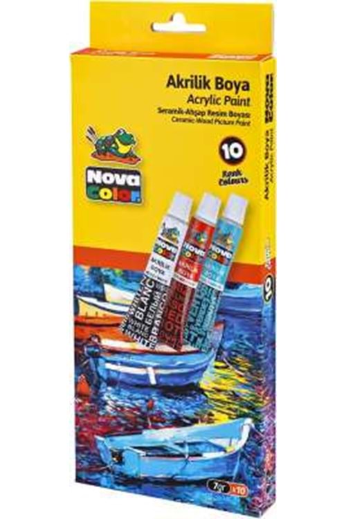 NOVA COLOR AKRİLİK BOYA 10 RENK 7 GR.TÜP NC-287