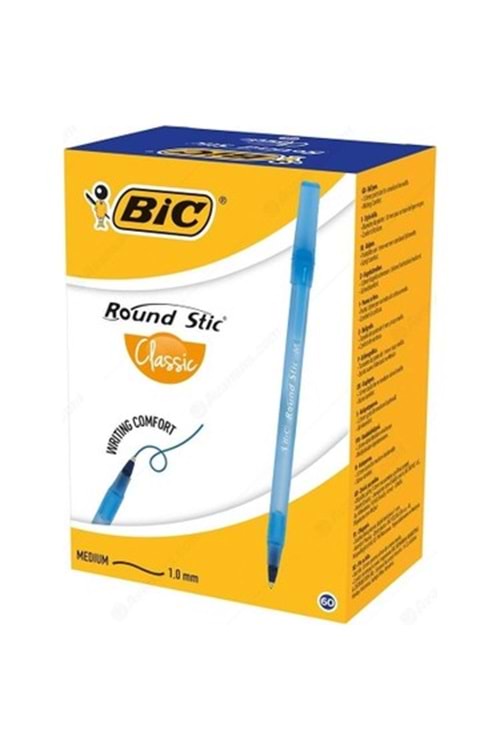 BİC ROUND MAVİ TÜKENMEZ KALEM 60 LI PAKET