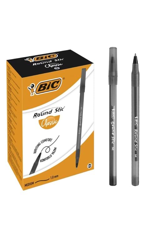 BİC ROUND SİYAH TÜKENMEZ KALEM 60 LI PAKET