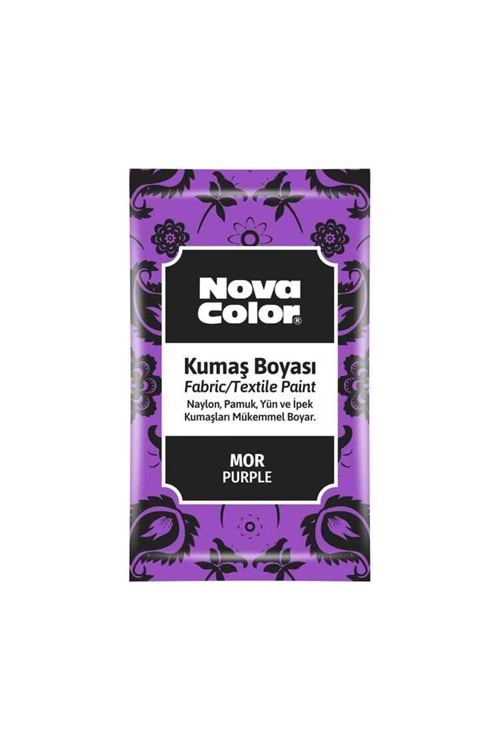 NOVA COLOR KUMAS BOYASI TOZ MOR 12 GR