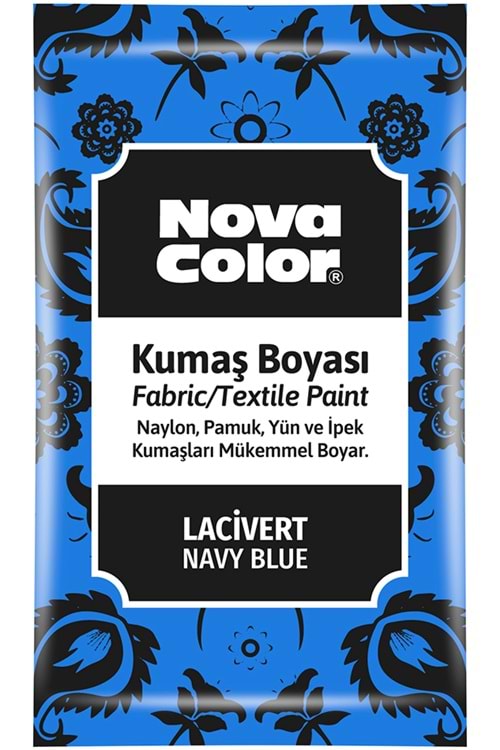 NOVA COLOR KUMAS BOYASI TOZ LACİVERT 12 GR