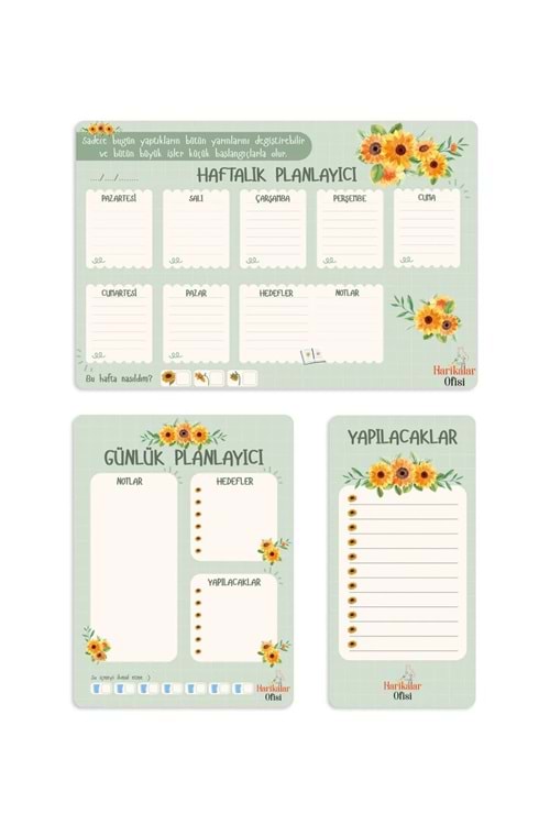 SVN PLANNER BÜYÜK BOY 3 LÜ SET