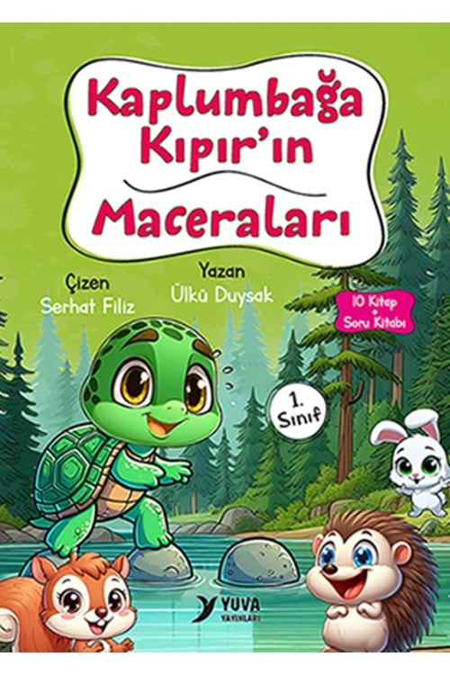 YUVA 1.SINIF KAPLUMBAĞA KIPIRIN MACERALARI 10 KİTAP
