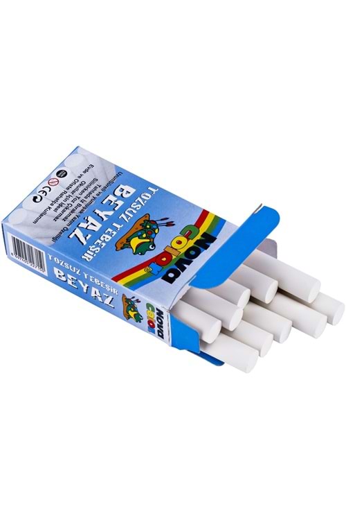 NOVA COLOR BEYAZ TEBEŞİR 10 LU NC-4111