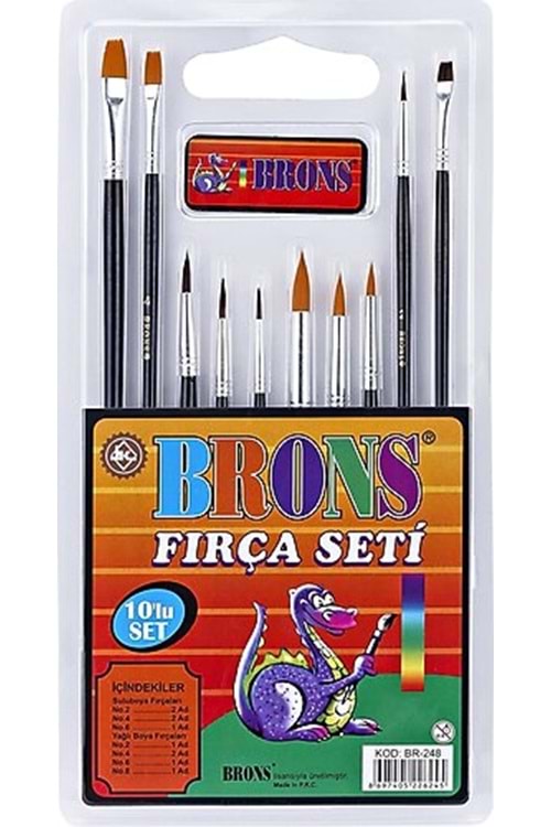 BRONS FIRÇA SETİ 10 LU KOD: BR-248