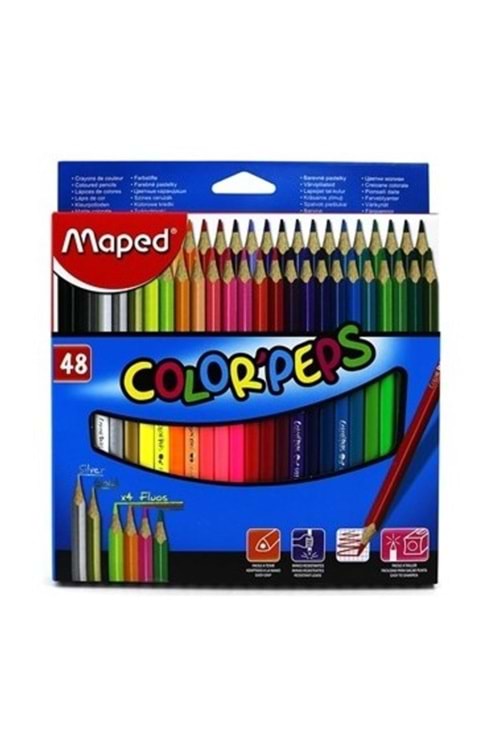 MAPED KURU BOYA KALEMİ 48 RENK COLOR PEPS STAR