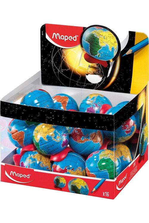 MAPED GLOBE KALEMTRAŞ DÜNTA TEK BIÇAK HAZNELİ 16 LI PK.
