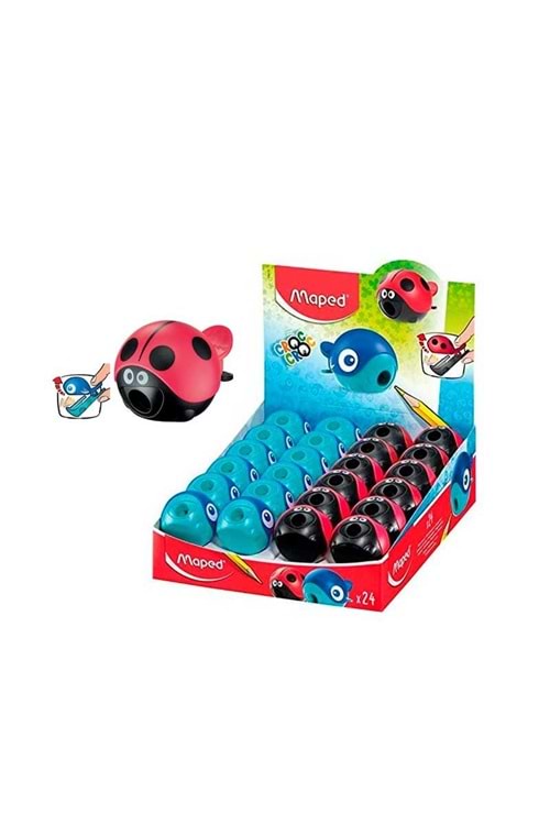 MAPED KALEMTRAŞ CROC CROC TEK BIÇAK HAZNELİ 24 LÜ PK.