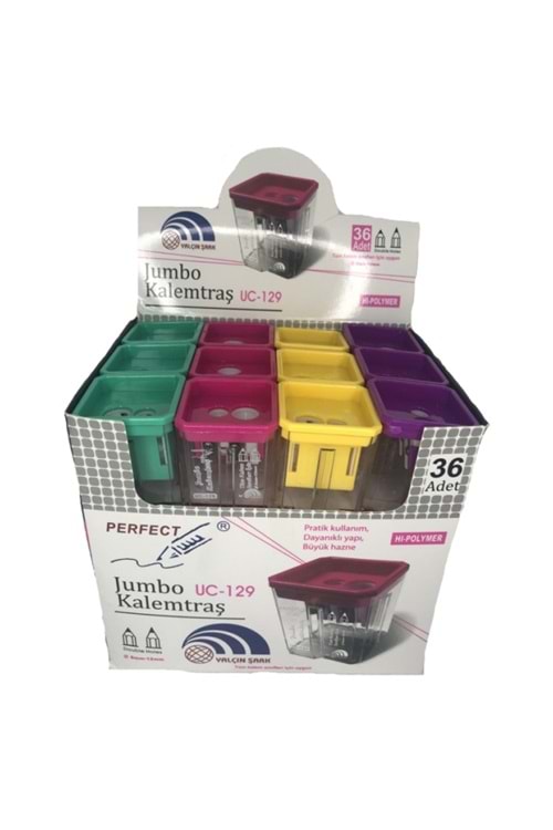 PERFECT JUMBO KALEMTRAŞ ÇİFT BIÇAK HAZNELİ UC-129