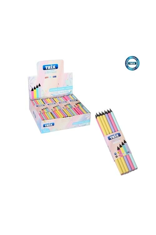 TRİX MERCANLI KURŞUN KALEM PASTEL 12 ADET