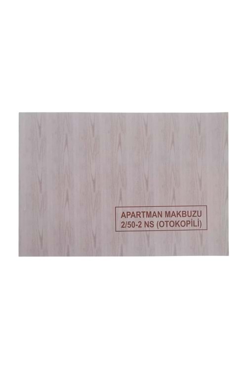 DİLMAN APARTMAN MAKBUZU 2 NUSHA OTOKOPİLİ 2/50 KOD:4014