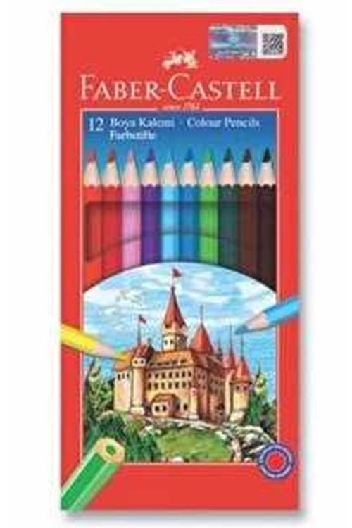 FABER-CASTELL KURU BOYA 12 RENK KARTON KUTU