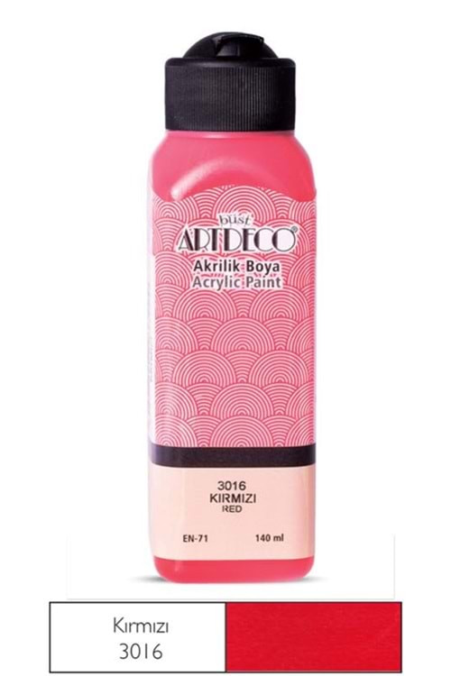 ARTDECO AKRİLİK BOYA KIRMIZI 140 ML.70R-3016