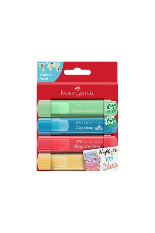 FABER-CASTELL FOSFORLU KALEM-46 PASTEL 4 LÜ SET