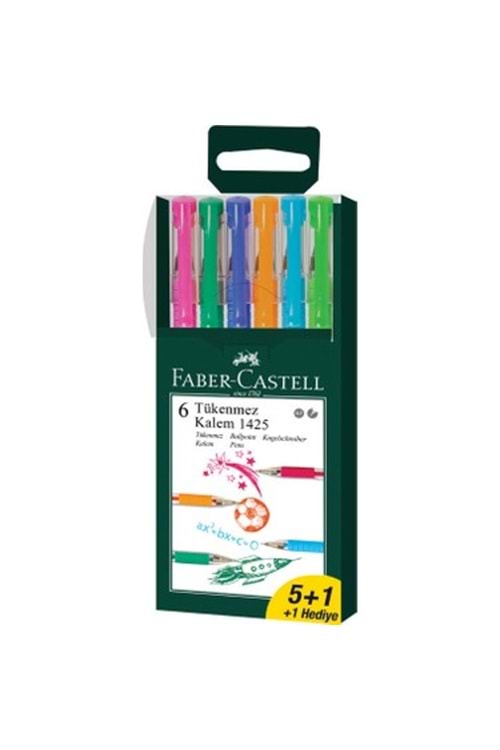 FABER-CASTELL 1425 TÜKENMEZ KALEM 6 LI SET