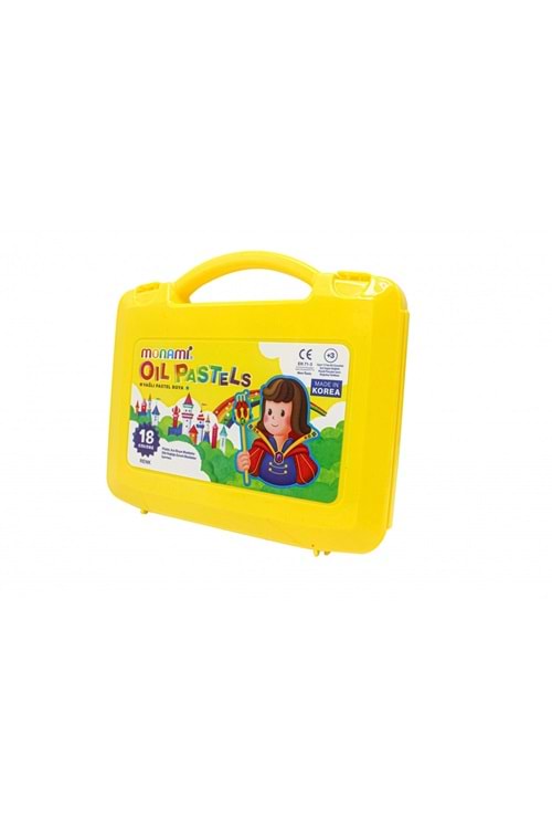 MONAMİ PASTEL BOYA 18 RENK PLASTİK KUTULU