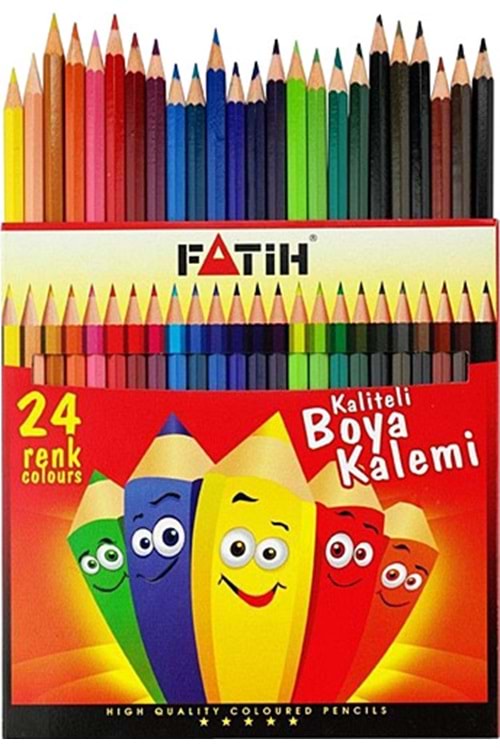 FATİH KURU BOYA KALEMİ 24 RENK TAM BOY