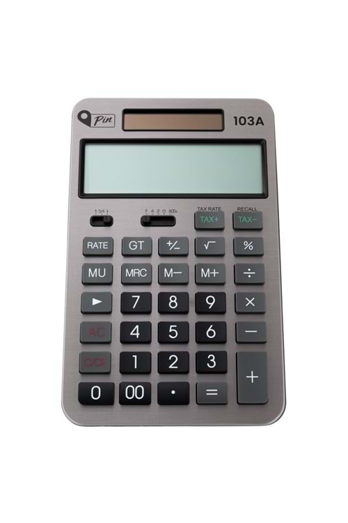 PİN HESAP MAKİNESİ MASAÜSTÜ 12 HANE ANTRASİT 103A