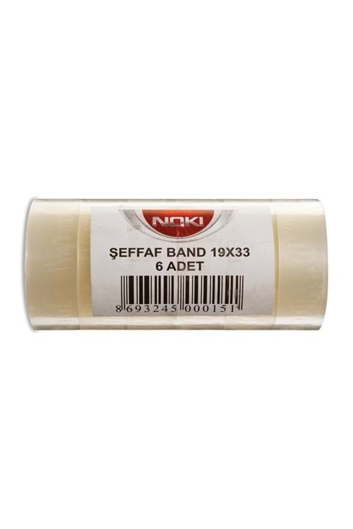 NOKİ ŞEFFAF BANT 19*33 MT.6 LI KOD:19336