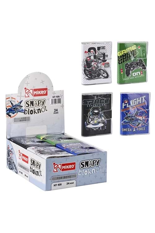MİKRO NOT DEFTERİ A7 CIRTLI 24 LÜ FOR BOYS NT-109