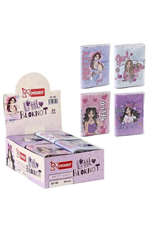 MİKRO NOT DEFTERİ A7 CIRTLI 24 LÜ PRETTY GIRLS NT-101