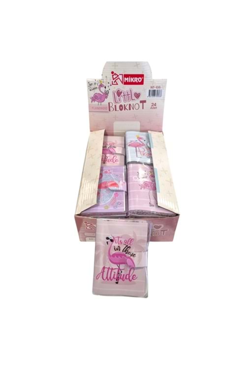 MİKRO NOT DEFTERİ A7 CIRTLI 24 LÜ FLAMINGO NT-106