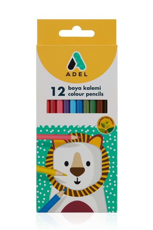 ADEL KURU BOYA 12 RENK KARTON KUTU