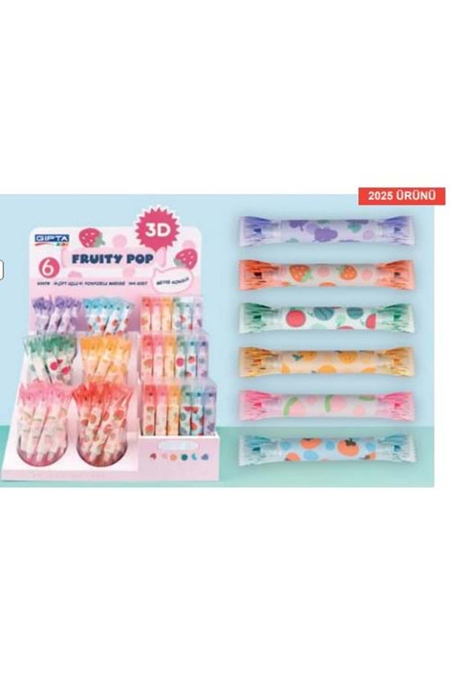 GIPTA FOSFORLU KALEM FRUITY POP KOKULU 144 LÜ F1479