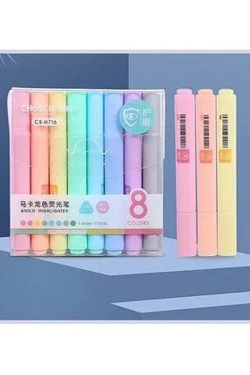 GIPTA FOSFORLU KALEM LOOP PASTEL 4 RENK 18 Lİ STAND